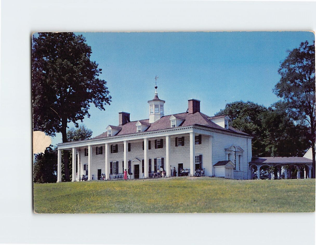 Postcard Washington's Mansion Mt. Vernon Virginia USA
