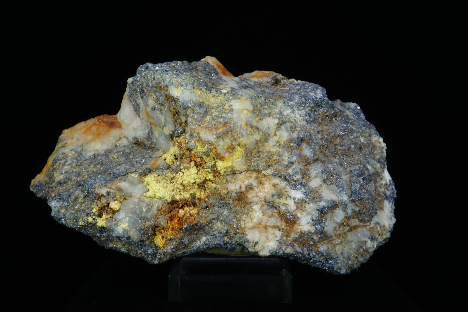 Ferrimolybdite & Molybdenite / RARE Mineral Specimen / Alta, Utah