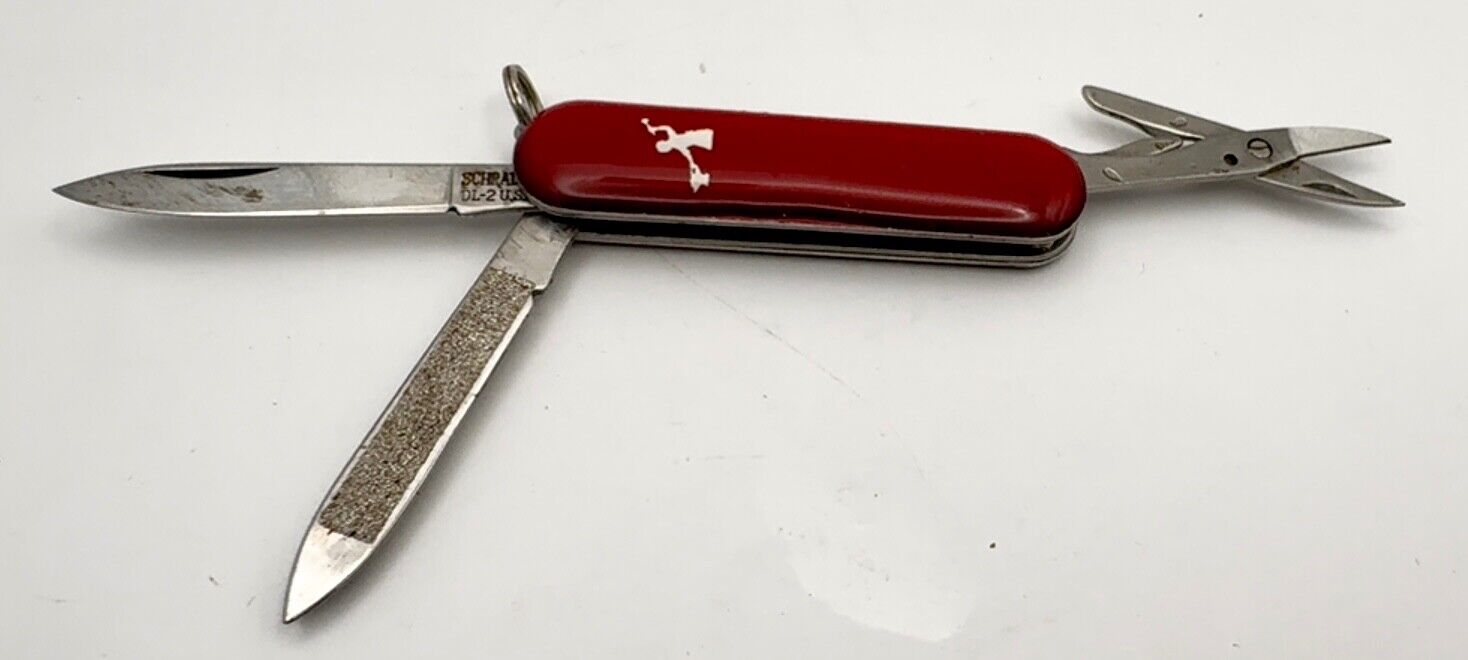 VINTAGE SCHRADE USA DL2 CAPTAIN RED SWISS ARMY CLASSIC POCKET KNIFE KNIVES TOOLS