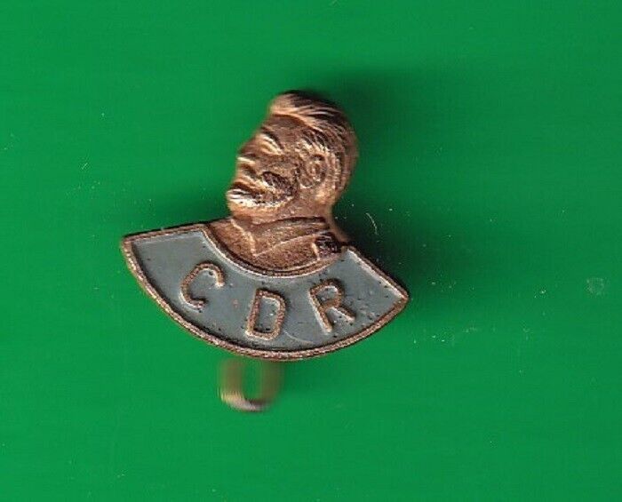 Rare commemorative pin with bust of Fidel Castro, creator of the CDR, 1960