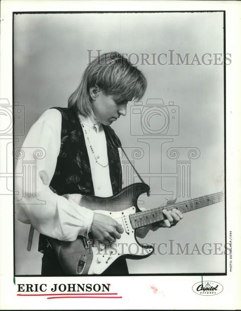 1990 Press Photo Guitarist Eric Johnson - hcp61466