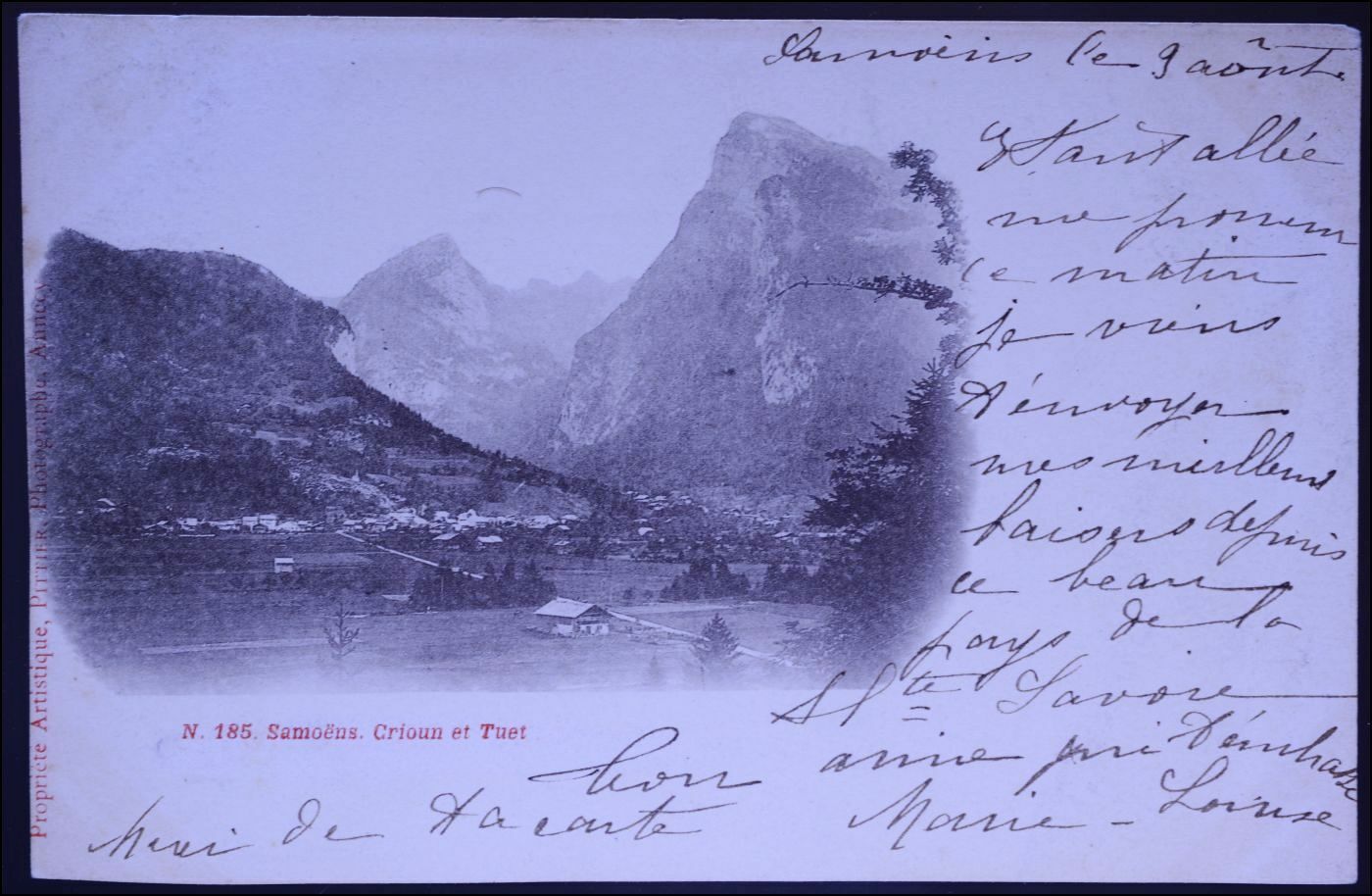 HAUTE-SAVOIE SAMOËNS VILLAGE 1899 OLD POSTCARD PHOTO CPA ALPES 1900
