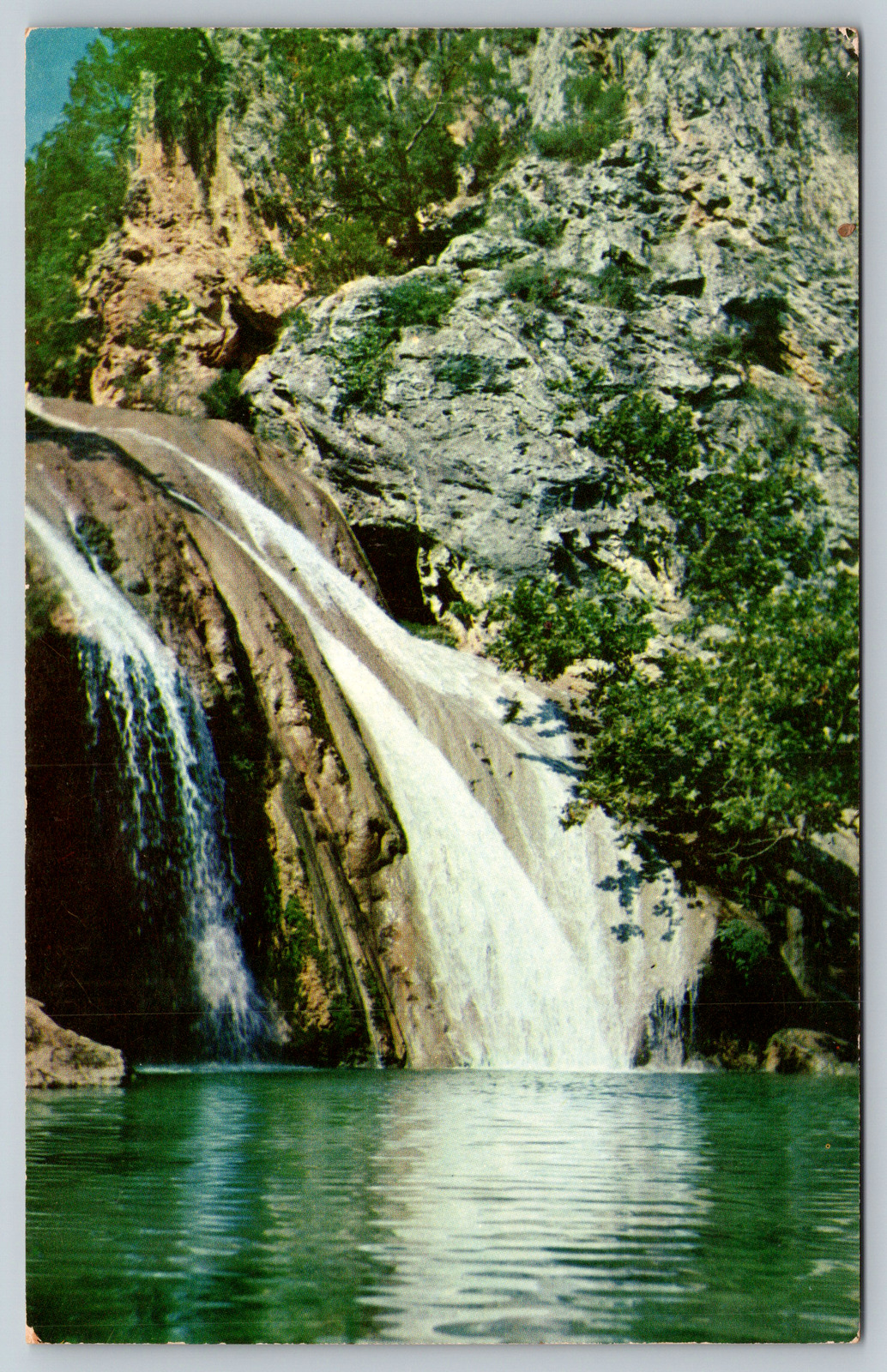 c1960s Turner Falls Oklahoma Arbuckle Mountains Vintage Postcard