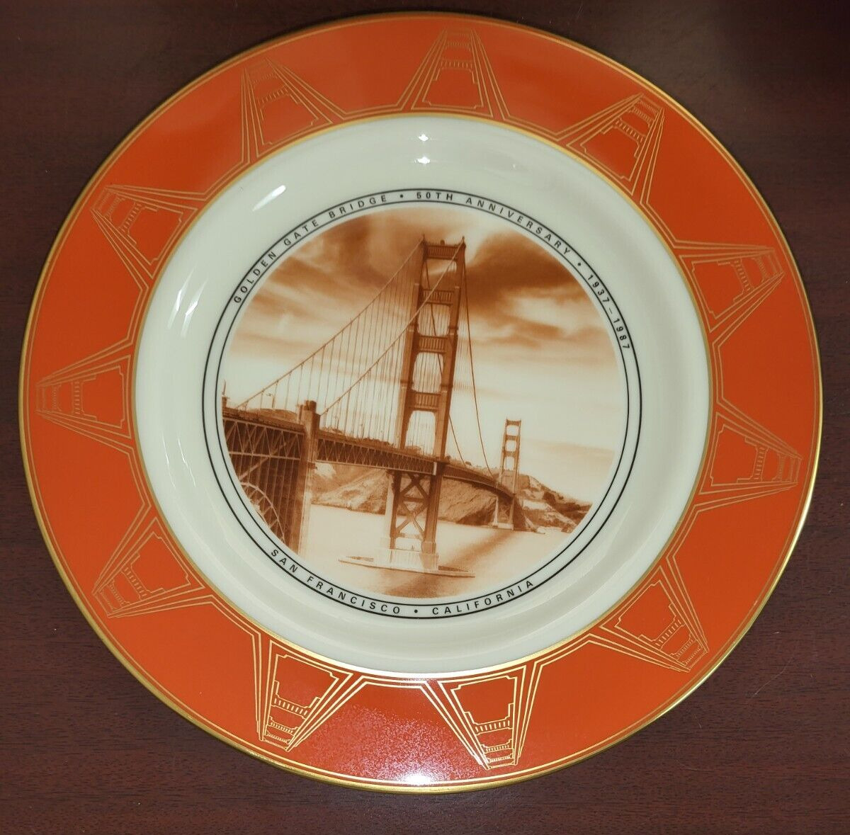 Collector Plate Lenox Golden Gate Bridge San Francisco 10.5\