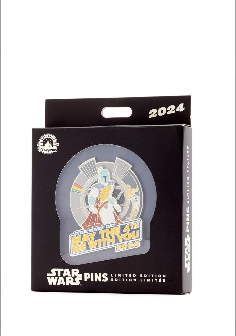 Disney Park 2024 Star Wars Day Boba Fett R2-D2 May the 4th Be With You Jumbo Pin