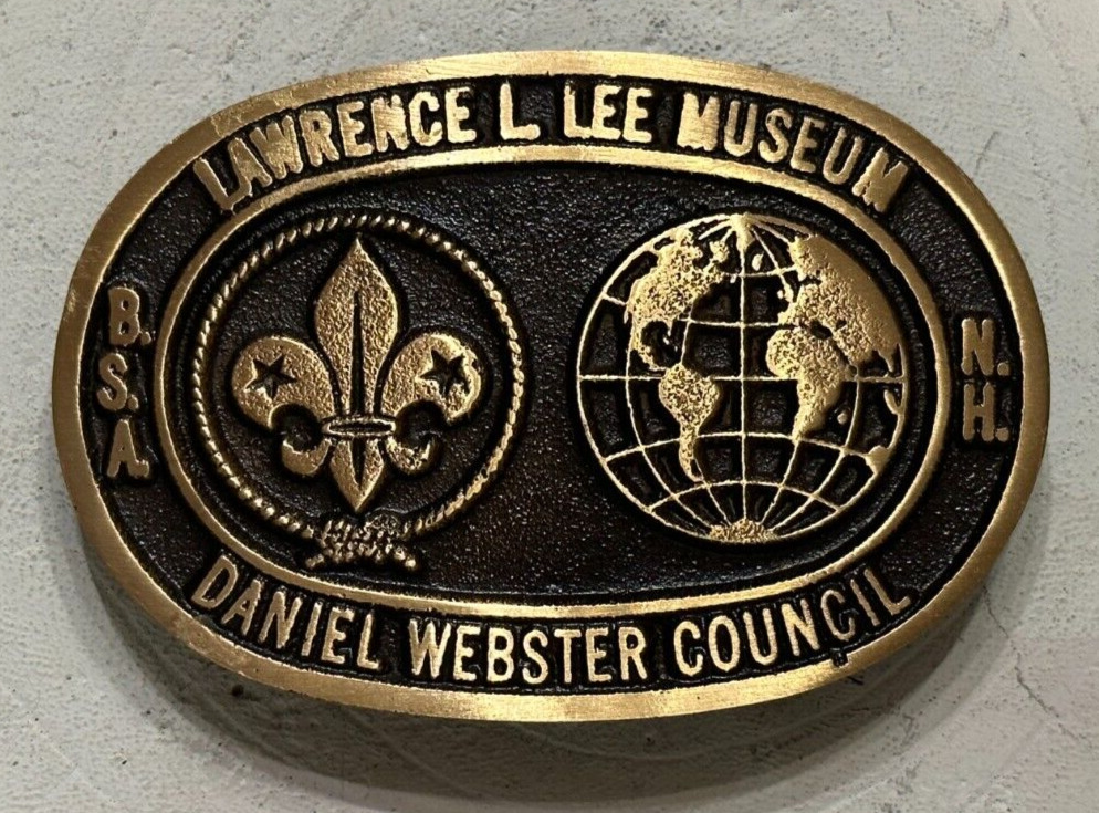 BSA Max Silber Lawrence Lee Museum Daniel Webster Council Boy Scout Belt Buckle