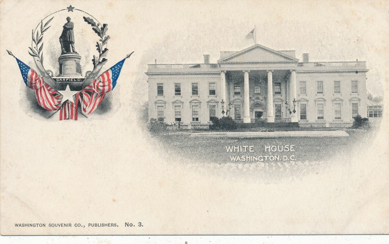 WASHINGTON DC - White House Private Mailing Card (1898-1901)