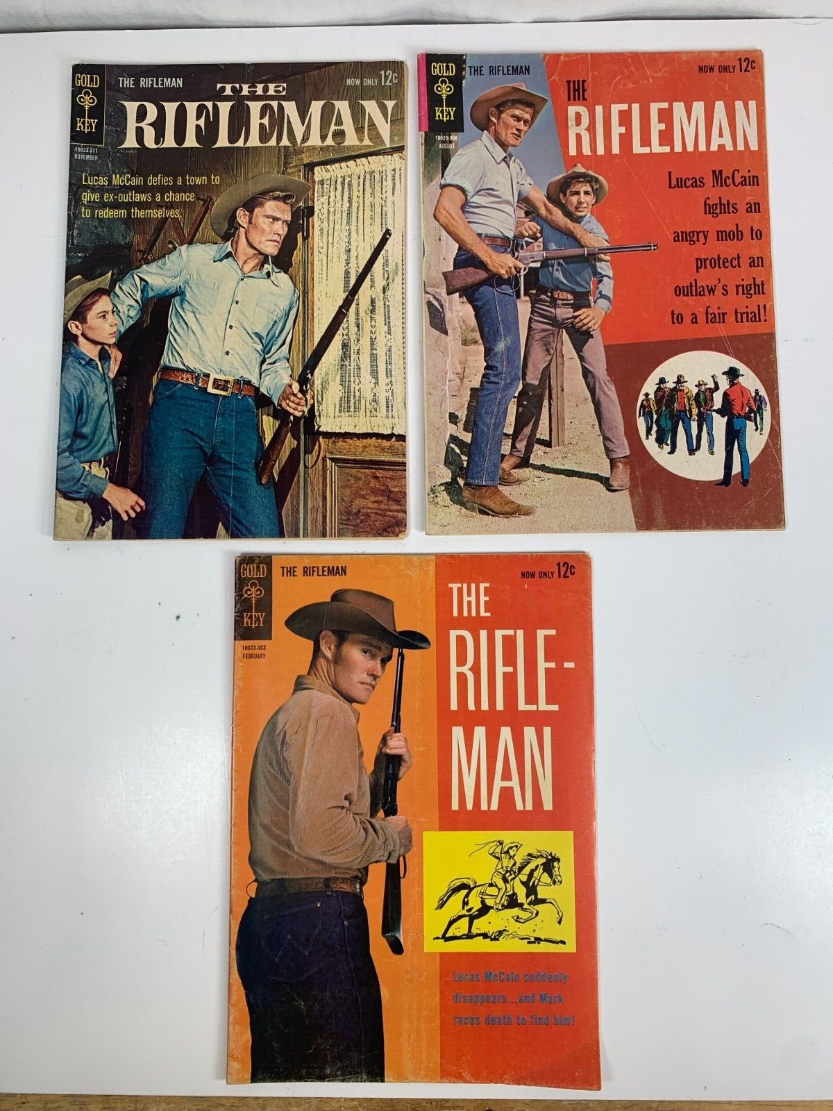 The Rifleman 13 14 16 Gold Key 1962 - 1963 Comic Book Lot of 3