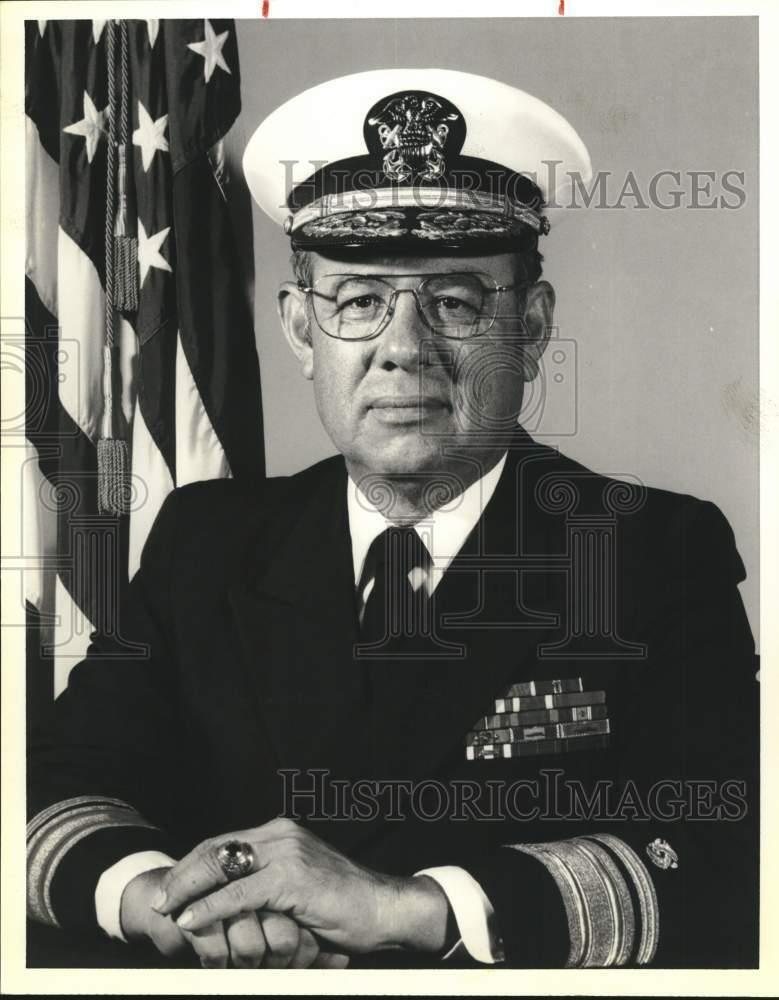 1987 Press Photo Read Admiral Benjamin F. Montoya, United States Navy