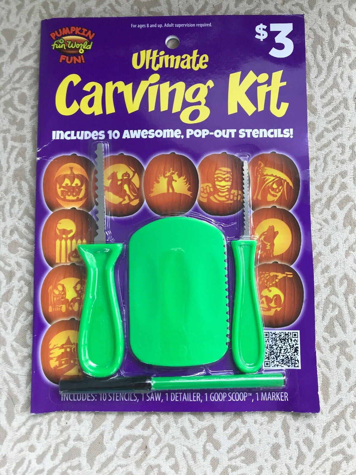 Ultimate Carving Pumpkin Kit Stencils Marker Saw Scoop And More