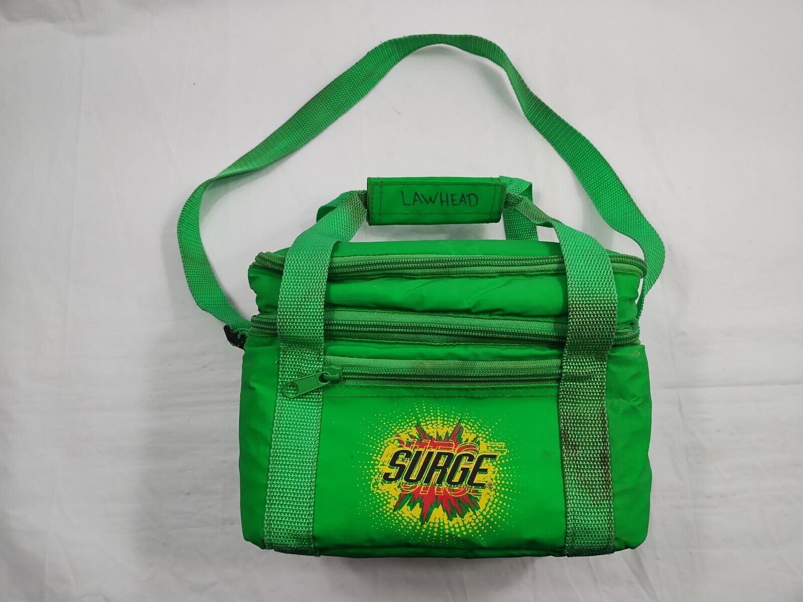 Vintage Surge Soda Pop Lunch Bag Box Tote, Coca-Cola, Green