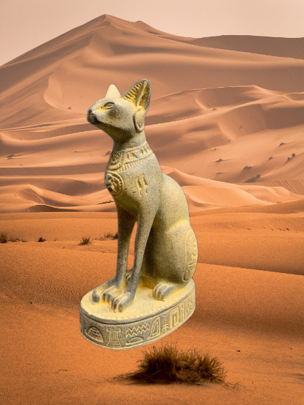 Rare Antique Ancient Egyptian Goddess Bastet Egyptian Rare cat from Egypt BC