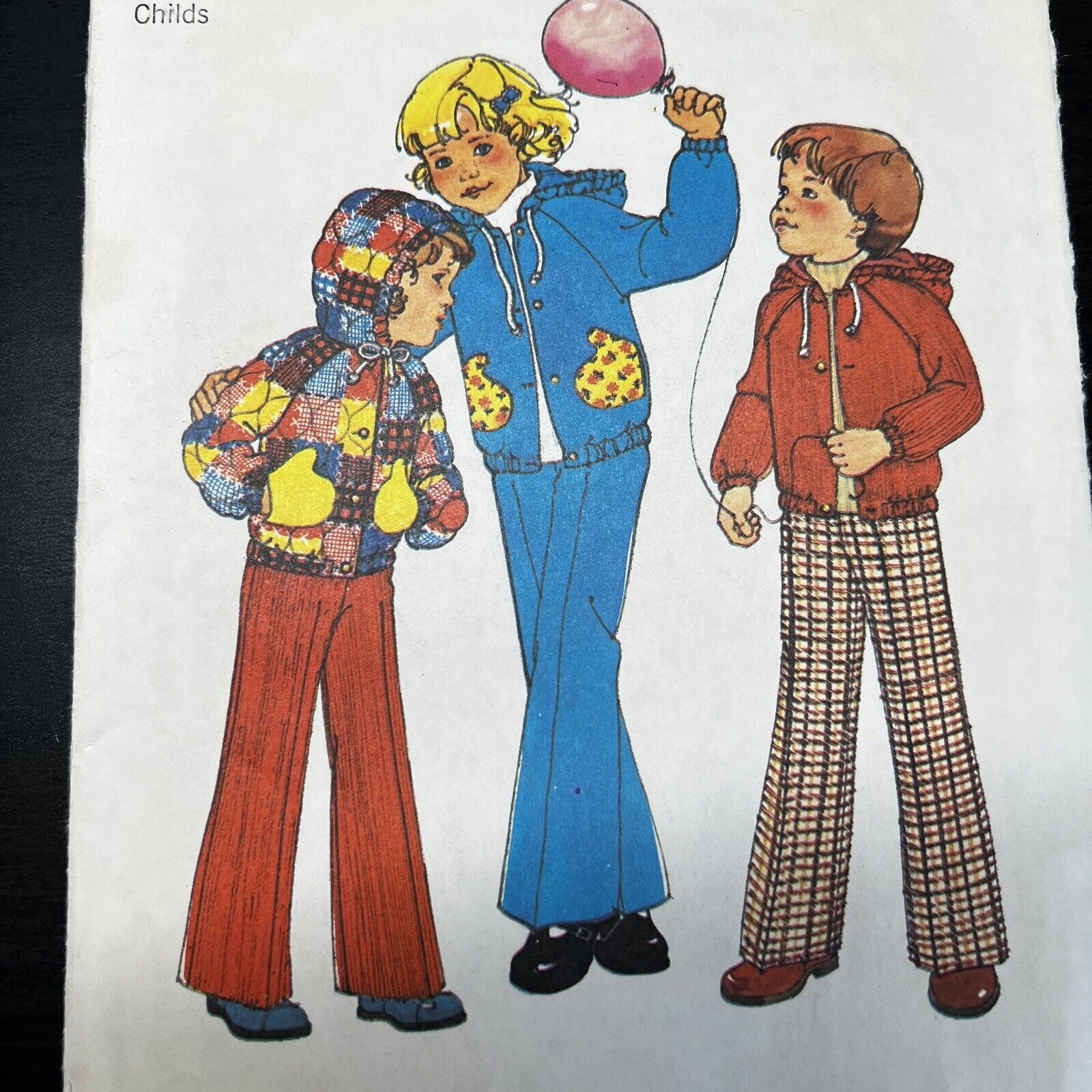 Vintage 1970s Simplicity 8713 Childs Hooded Jacket + Pants Sewing Pattern 6X CUT