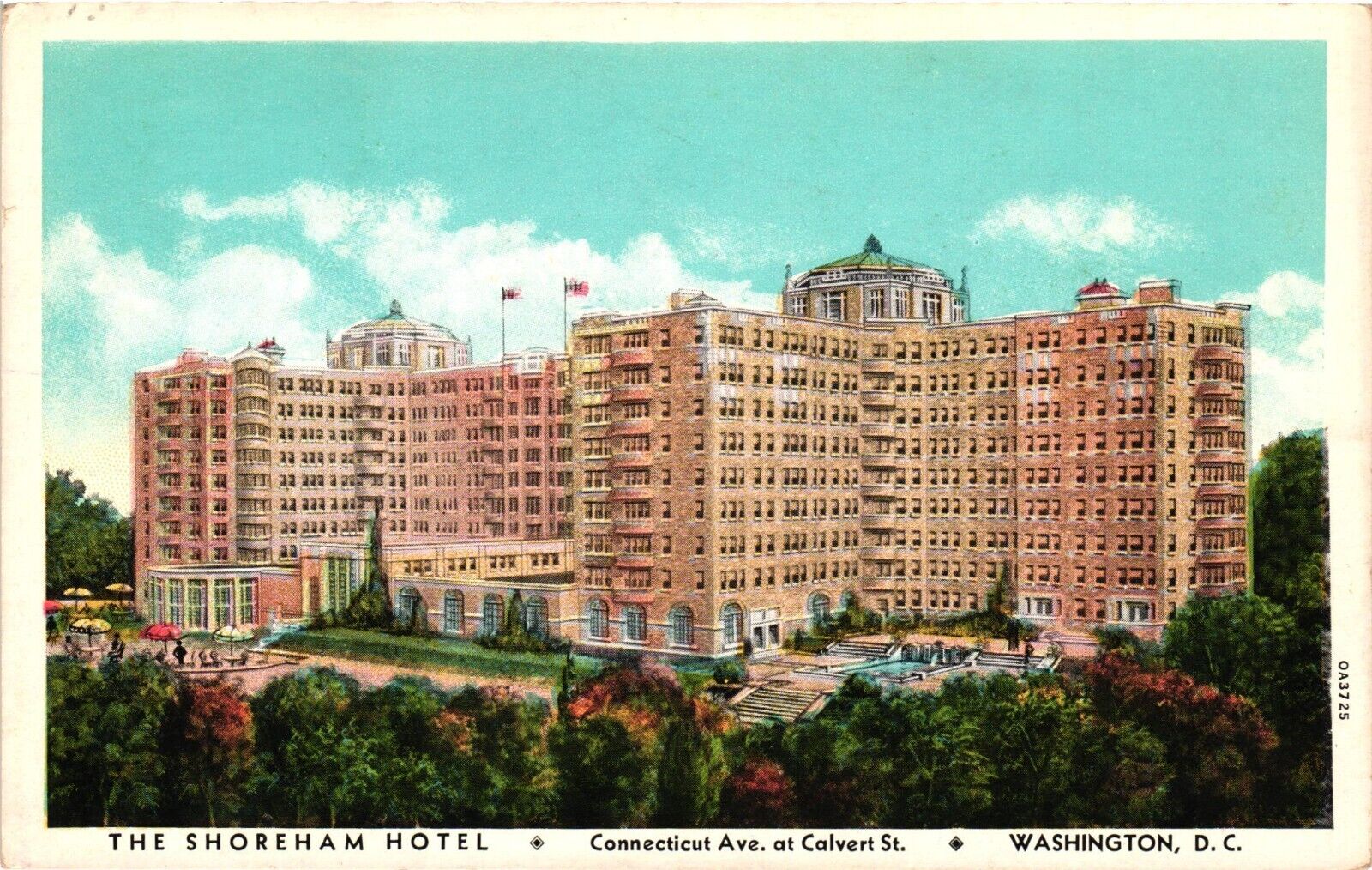 Vintage Postcard - The Shoreham Resort Hotel Connecticut Ave Washington DC