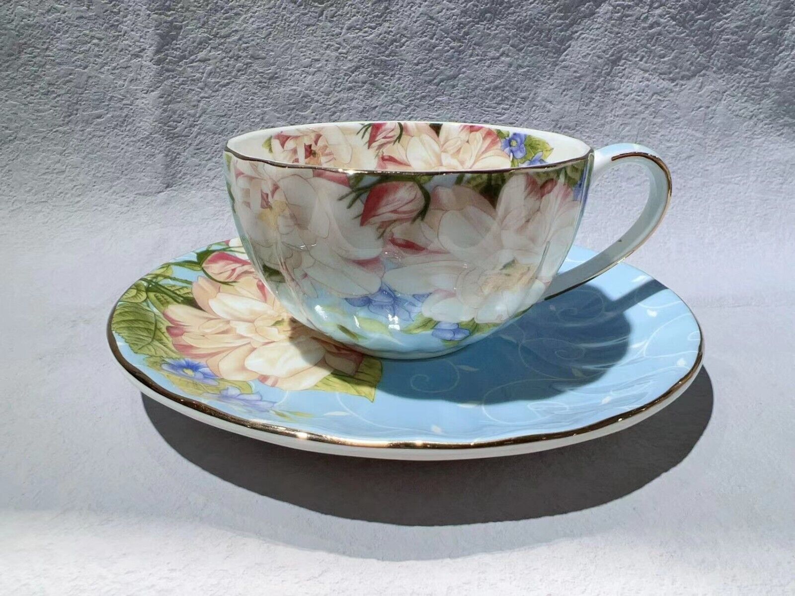 Porcelain Tea Cup and Saucer, Bone China