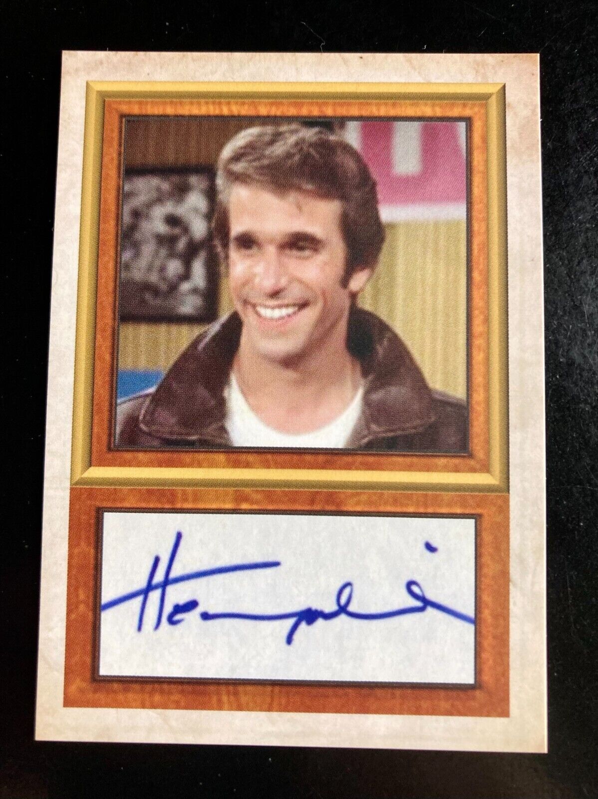 The Fonz Henry Winkler Trading Card-facsimile signature
