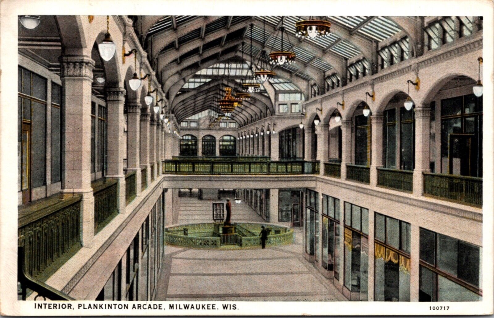 Postcard Interior of Plankton Arcade in Milwaukee, Wisconsin