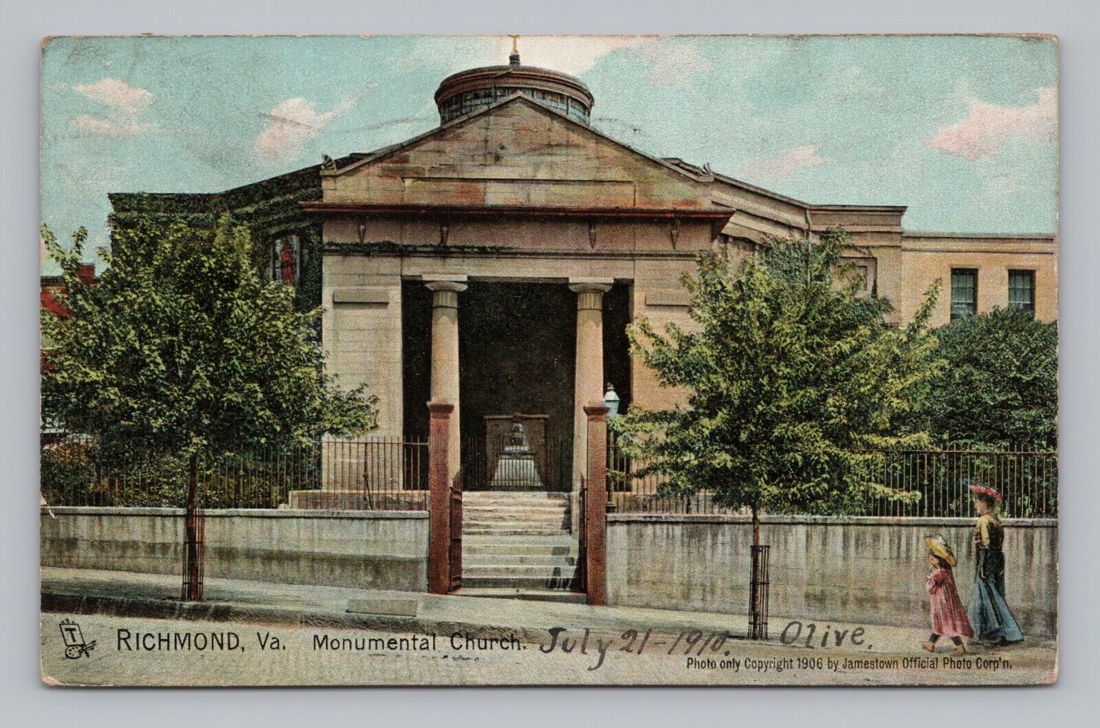 Postcard Monumental Church Richmond Virginia c1910 Tuck\'s Post Card