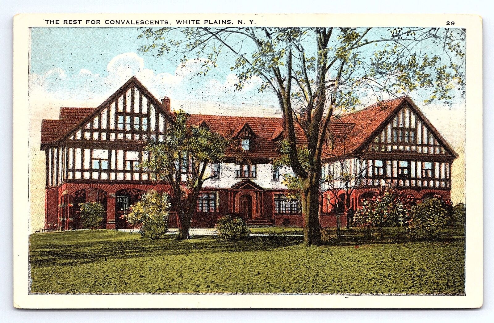 Postcard The Rest For Convalescents White Plains New York c.1930s