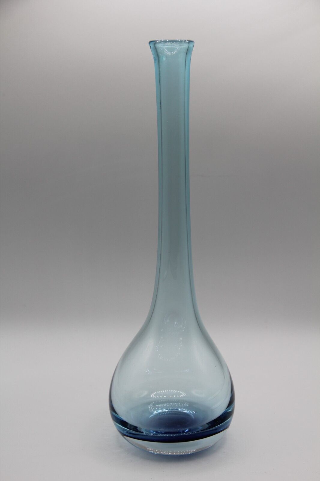 Krosno Poland Crystal Glass Tall Bud Vase Blue Turquoise Lavendar