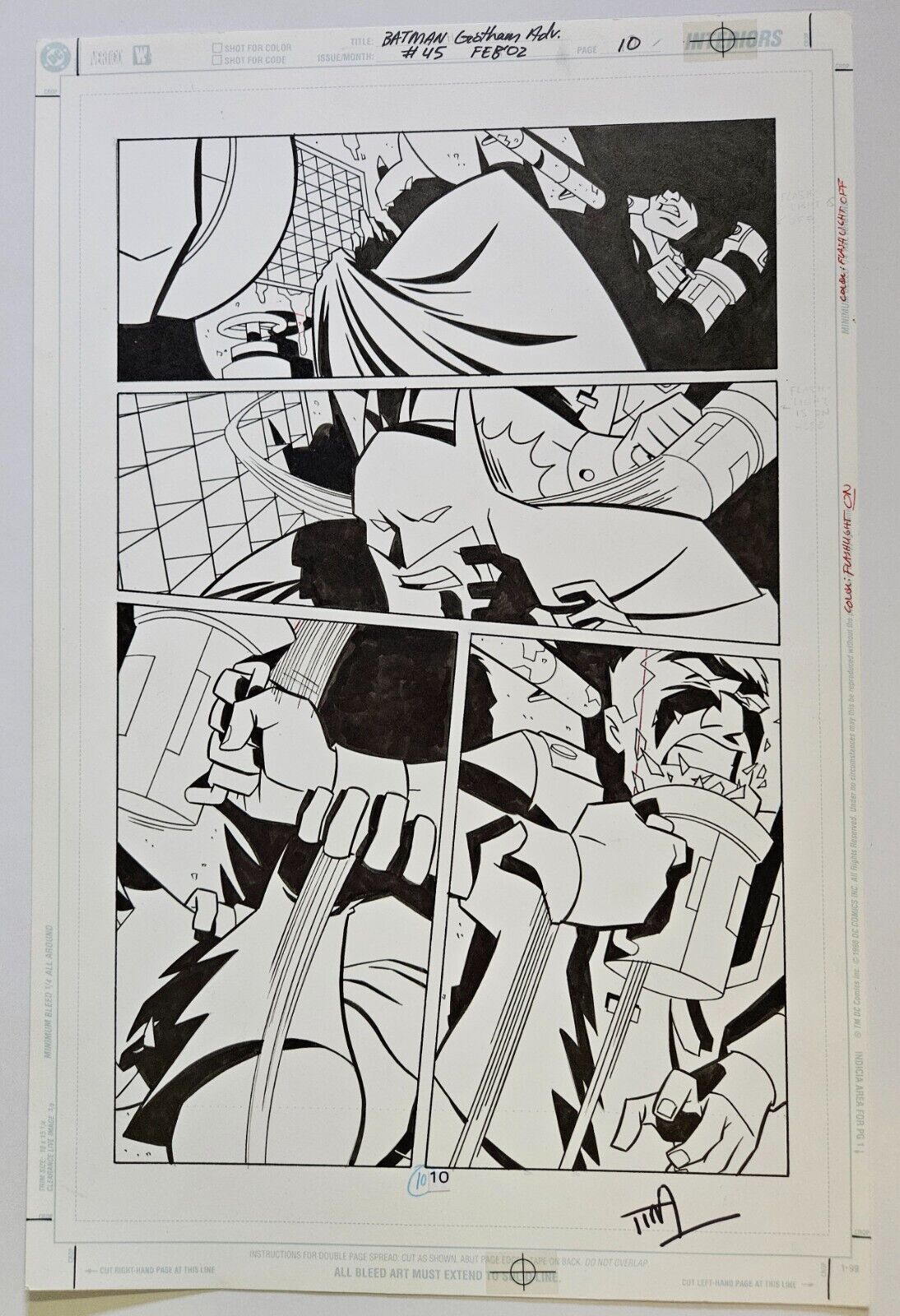 BATMAN GOTHAM ADVENTURES #45 pg 10 ORIGINAL COMIC ART PAGE BTAS ANIMATED SERIES