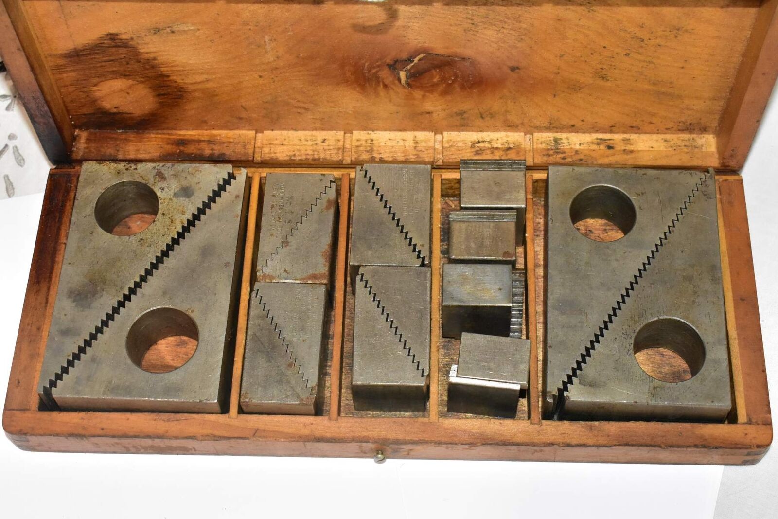 20 piece Northwestern Tools 1s 2s 3s Set Wooden Step Block Machinist w/ Case