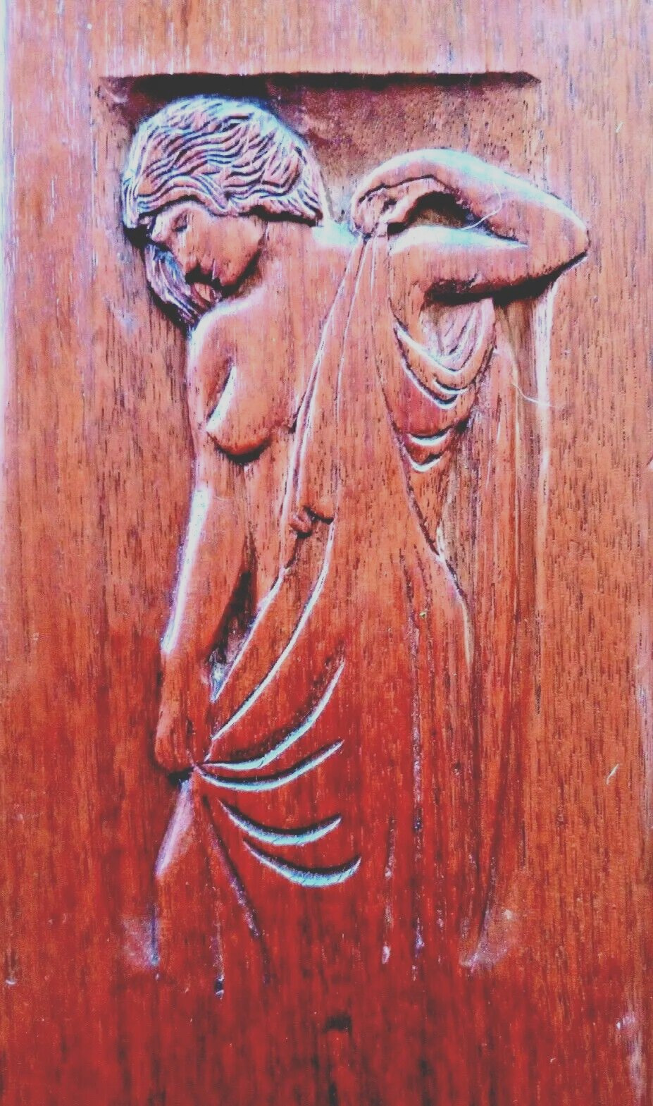 Signed Hand-Carved Wood Relief Plaque-George Weissler, Evanston, IL