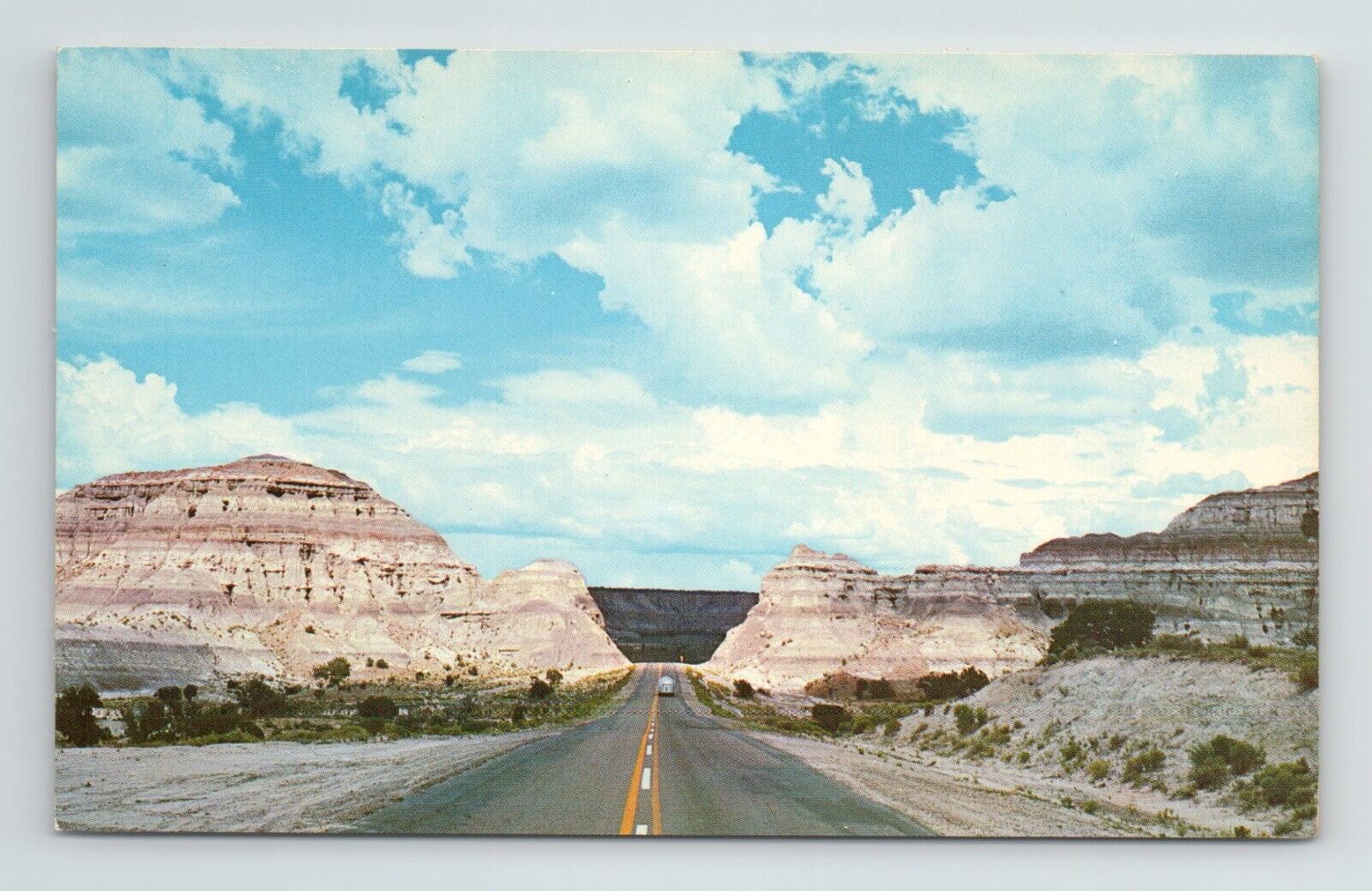 US Highway 44 Cuba Farminton New Mexico Desert Road Scene VTG NM Postcard
