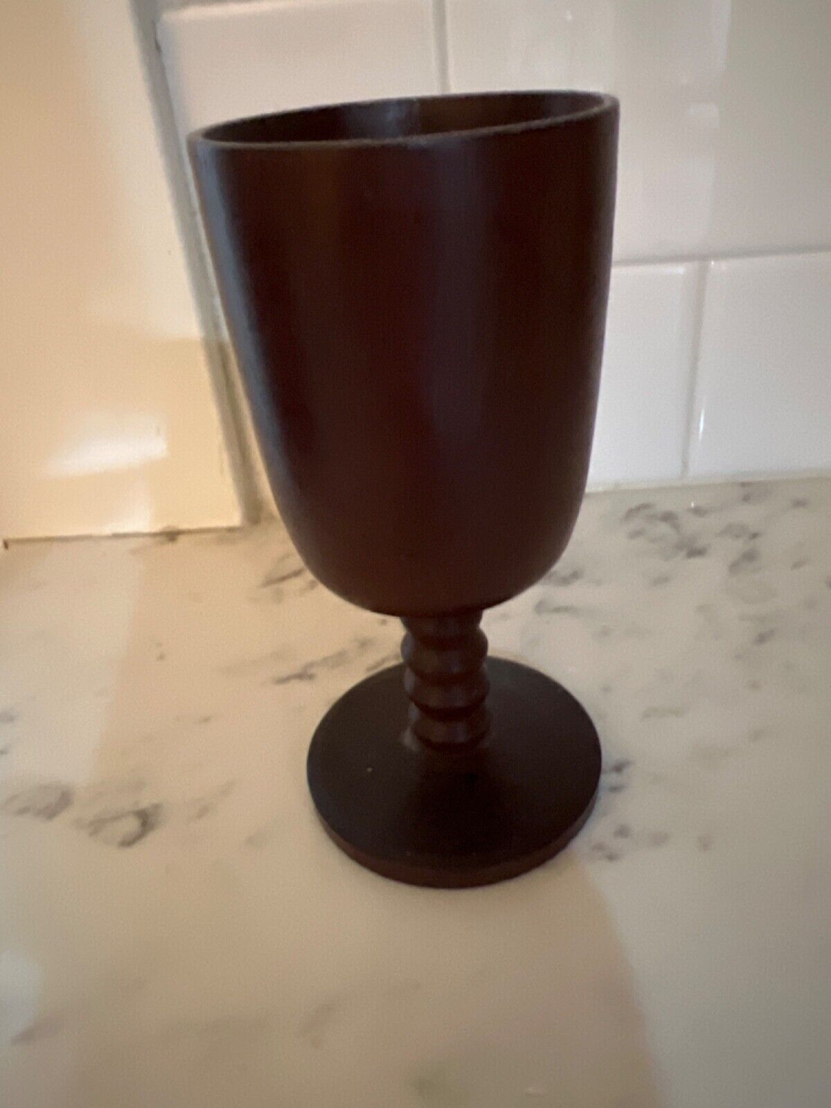 vintage circa 1970 handmade small goblet by the Shona tribe in Zimbabwe 