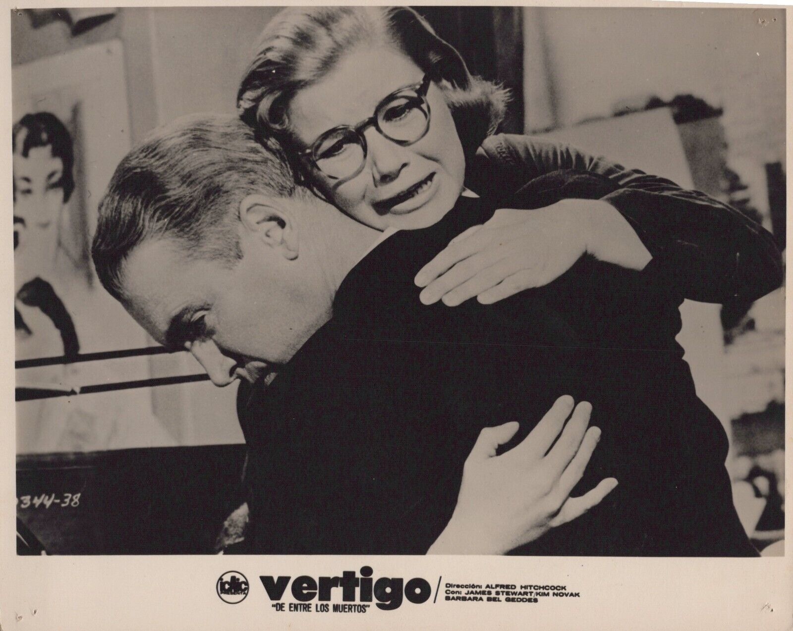 Barbara Bel Geddes + James Stewart in Vertigo (1958) ❤⭐ Vintage Photo K 217