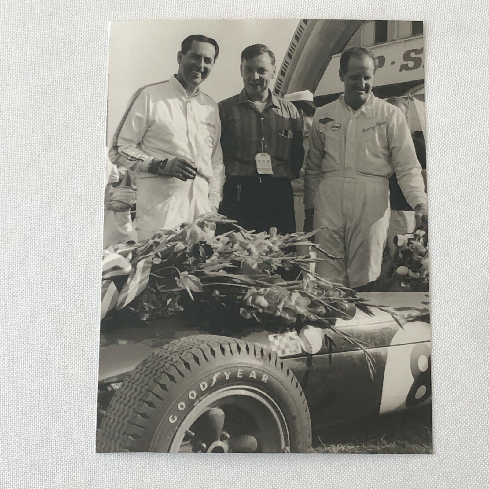 Vintage Racing Photo Photograph Jack Brabham Denny Hulme 1966 Reims Grand Prix 