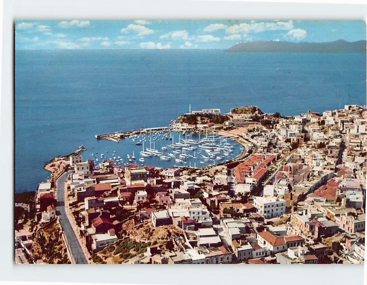 Postcard Tourkolimano from the air, Kastella, Piraeus, Greece