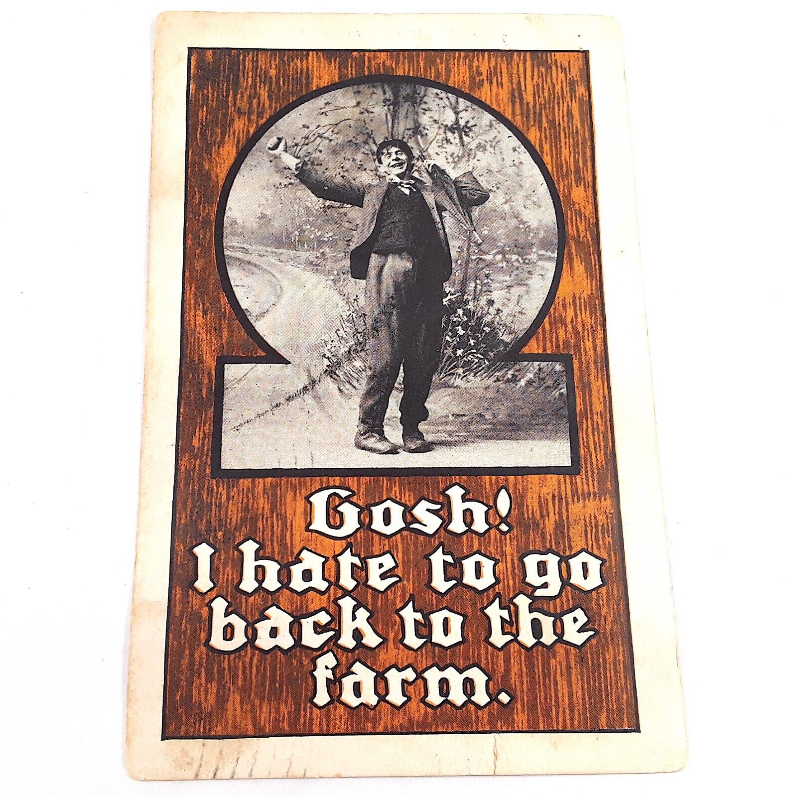 Mostwood Series -Gosh I hate to go Back to the Farm- Postcard Posted 1908