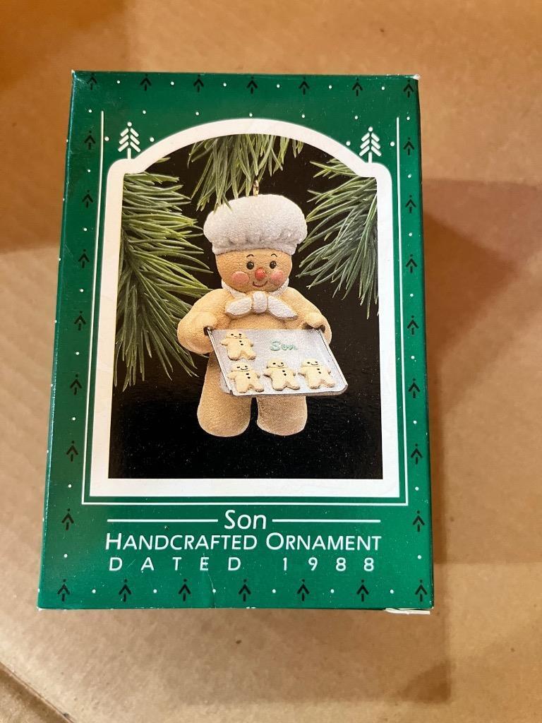Hallmark Keepsake Ornament 1988 Son Gingerbread Man Tray of Cookies NIB