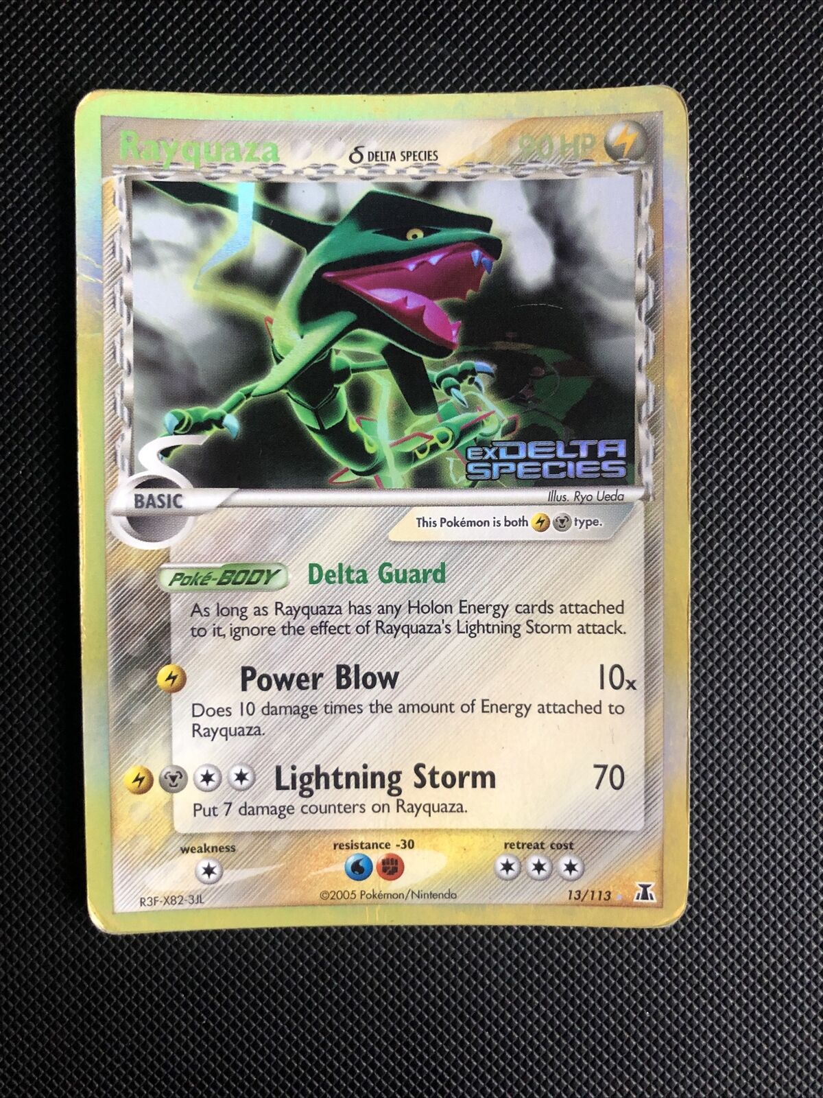 Rayquaza Reverse Holo - 13/113 - STAMPED - Ex Delta Species (2005) MP