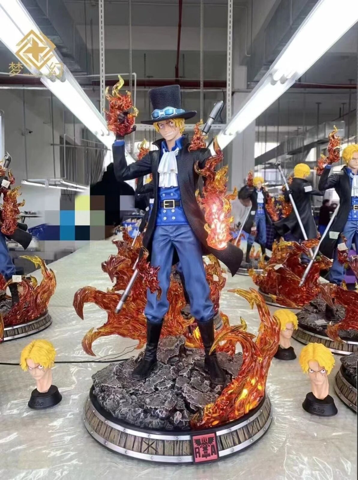 Dream Studio One Piece 1/5 Sabo Strawhat GK Resin Painted LED Figurine Statue