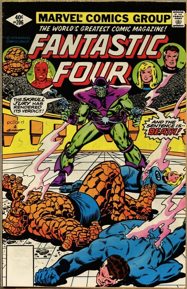 Fantastic Four #206-1979 fn- 5.5 Whitman Variant / Pollard Skrulls 1st app R\'Kll
