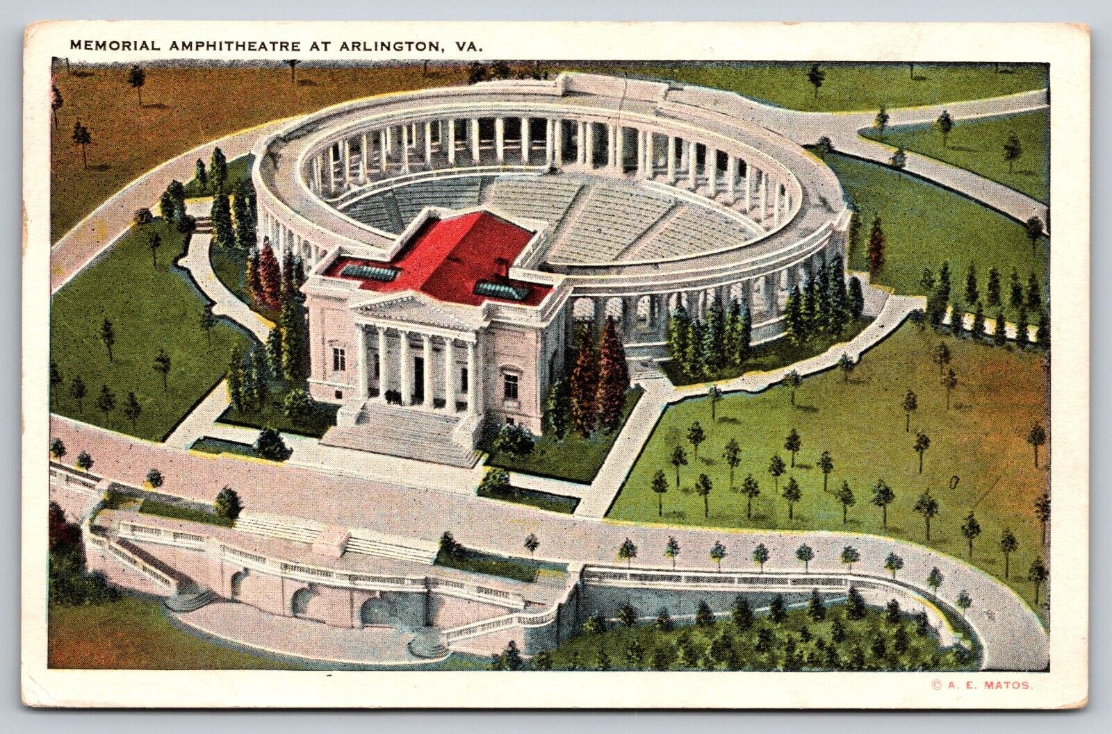 Postcard Virginia Arlington Memorial Amphitheater c1926 9X
