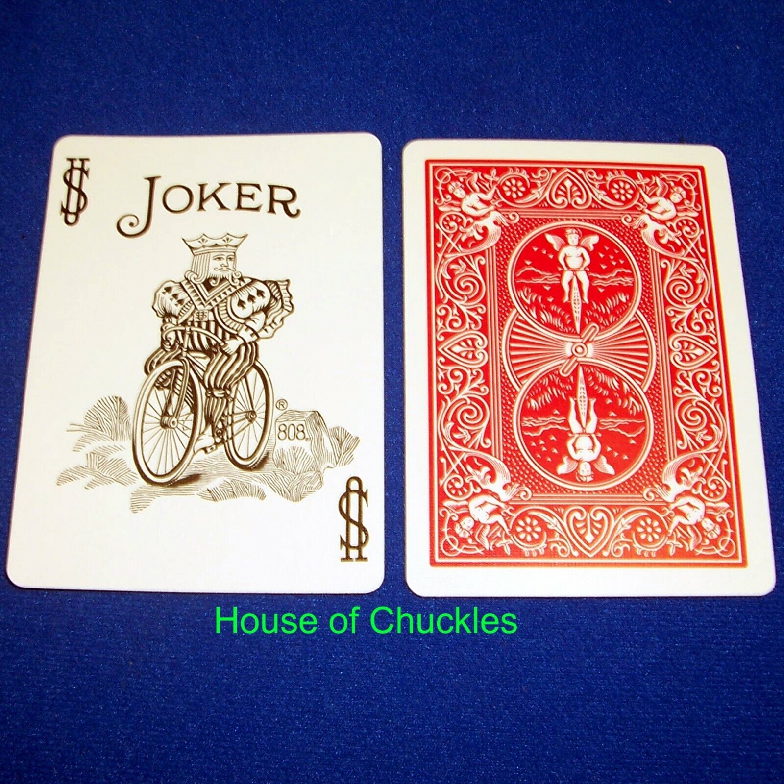 One Way Forcing Deck Black n White Joker, Red Bicycle Card Magic Trick, 1-Way