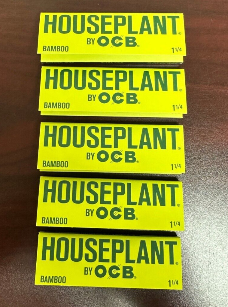 OCB HOUSEPLANT BAMBOO 1 1/4 Rolling Papers -5 PACKS