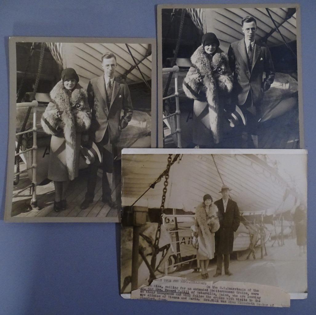 1928 SS Mauretania Oceanliner Honeymooners 3 8x10 Photos by Cosmo NYC B9S1