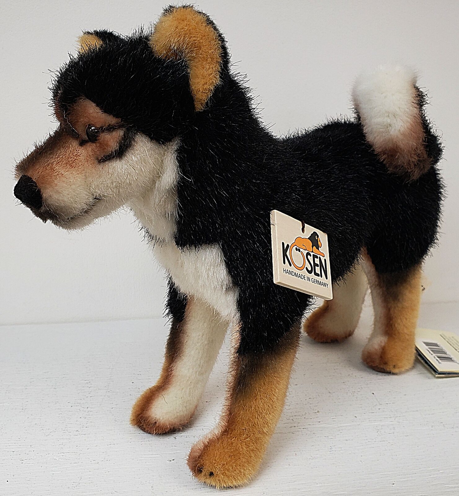 KOSEN Of Germany #5751 NEW Shiba Inu Dog Tan, Black & White Plush Toy