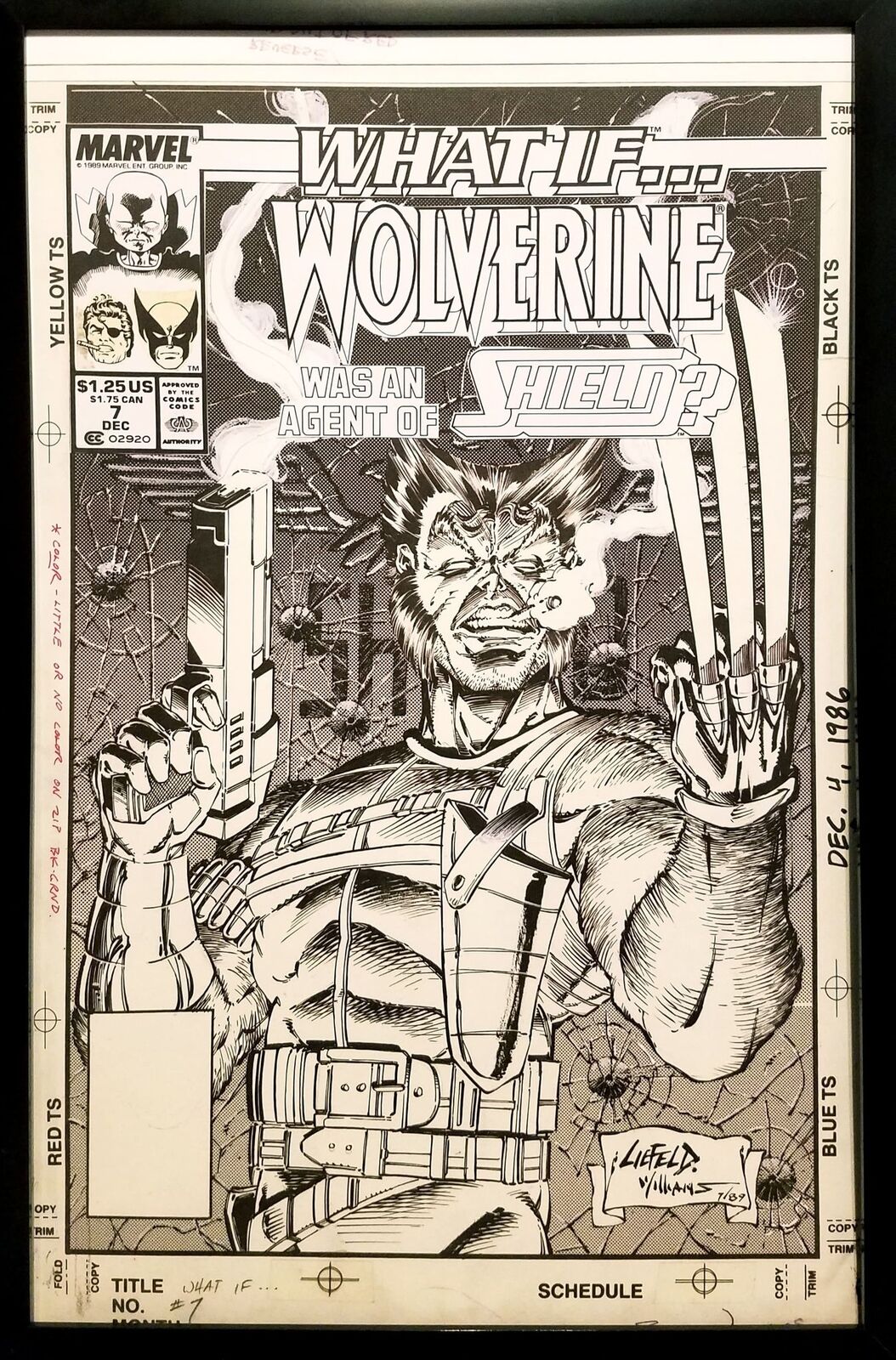What If #7 Wolverine by Rob Liefeld 11x17 FRAMED Original Art Poster Marvel Comi
