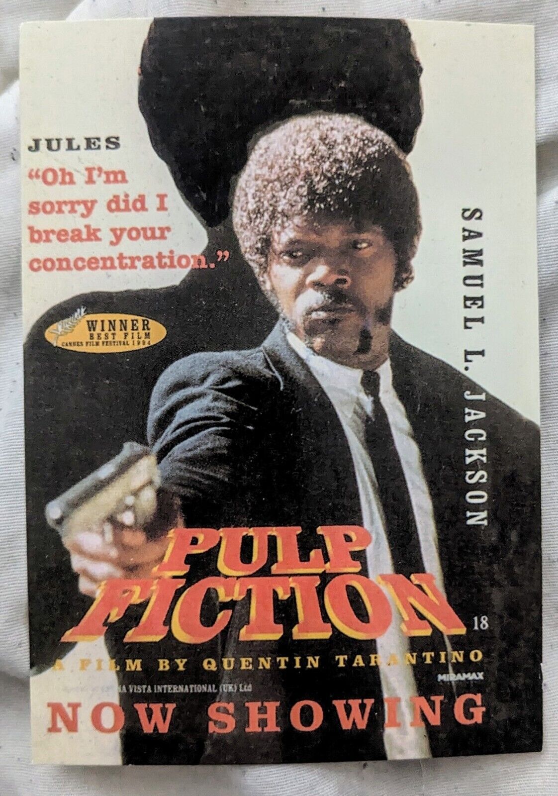 Pulp Fiction Postcard - Samuel L. Jackson