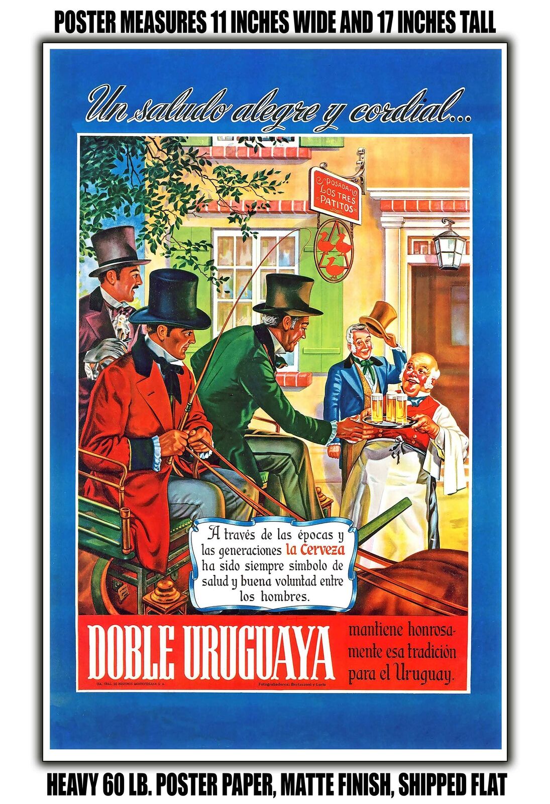 11x17 POSTER - 1930 Double Uruguay: A Cheerful and Cordial Greeting