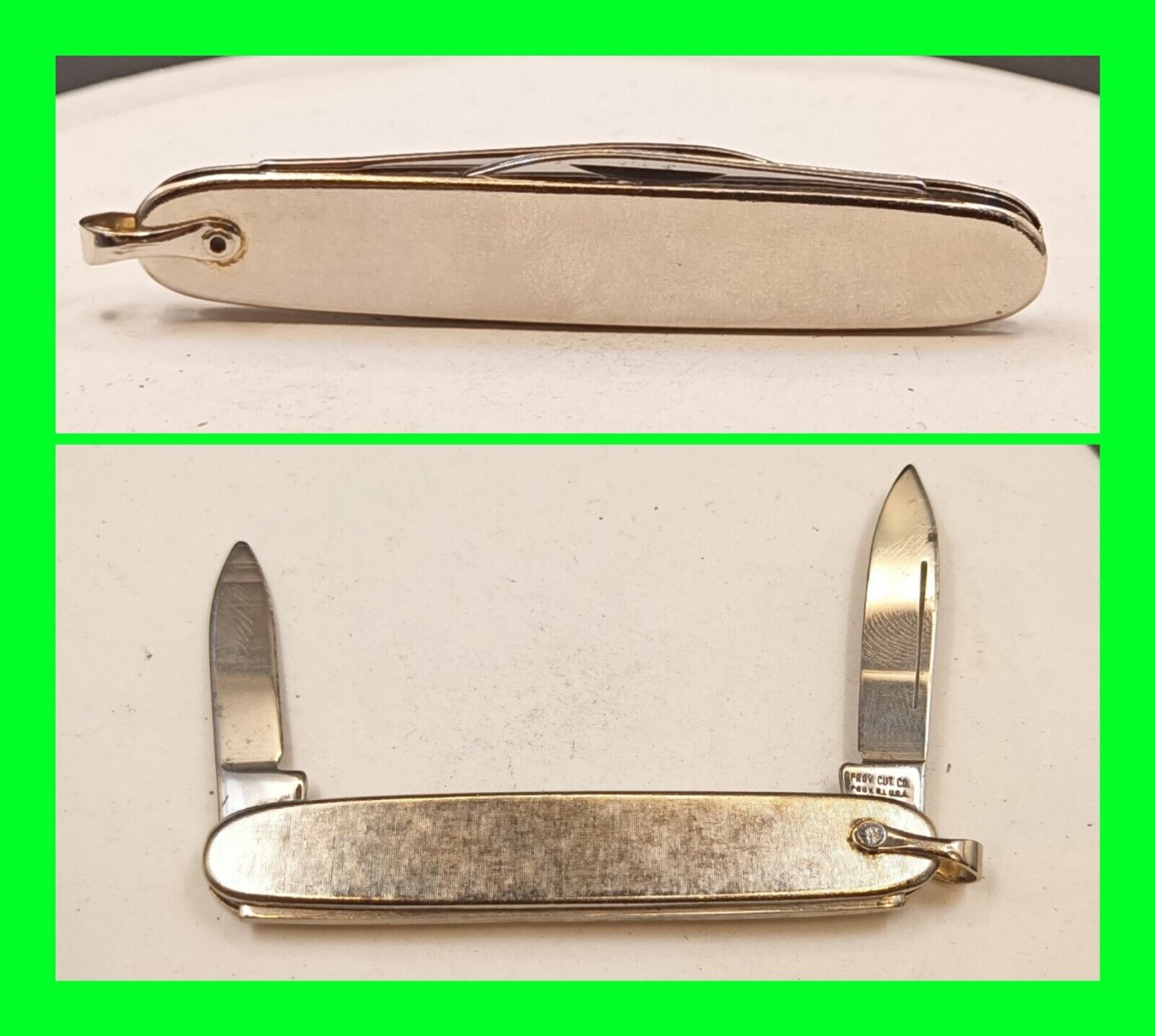 Early 1910\'s Antique Providence Cutlery Company RI 2 Blade Pen Pocket Knife Fob 
