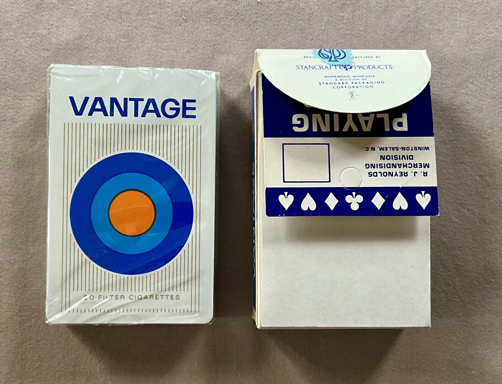 Vintage Stardust (Hoyle) ~ “Vantage Cigarettes Playing Cards” ~ 2 Sealed Decks