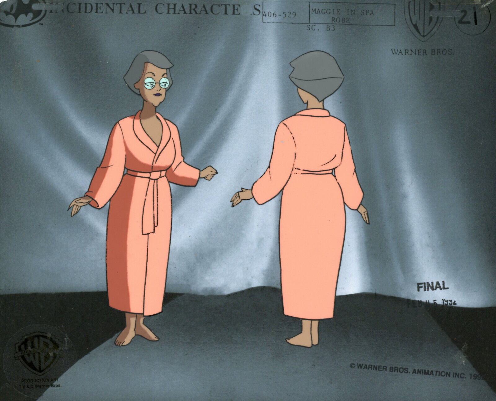 Batman Animated Series-Original Production Model Cel-Maggie-Eternal Youth