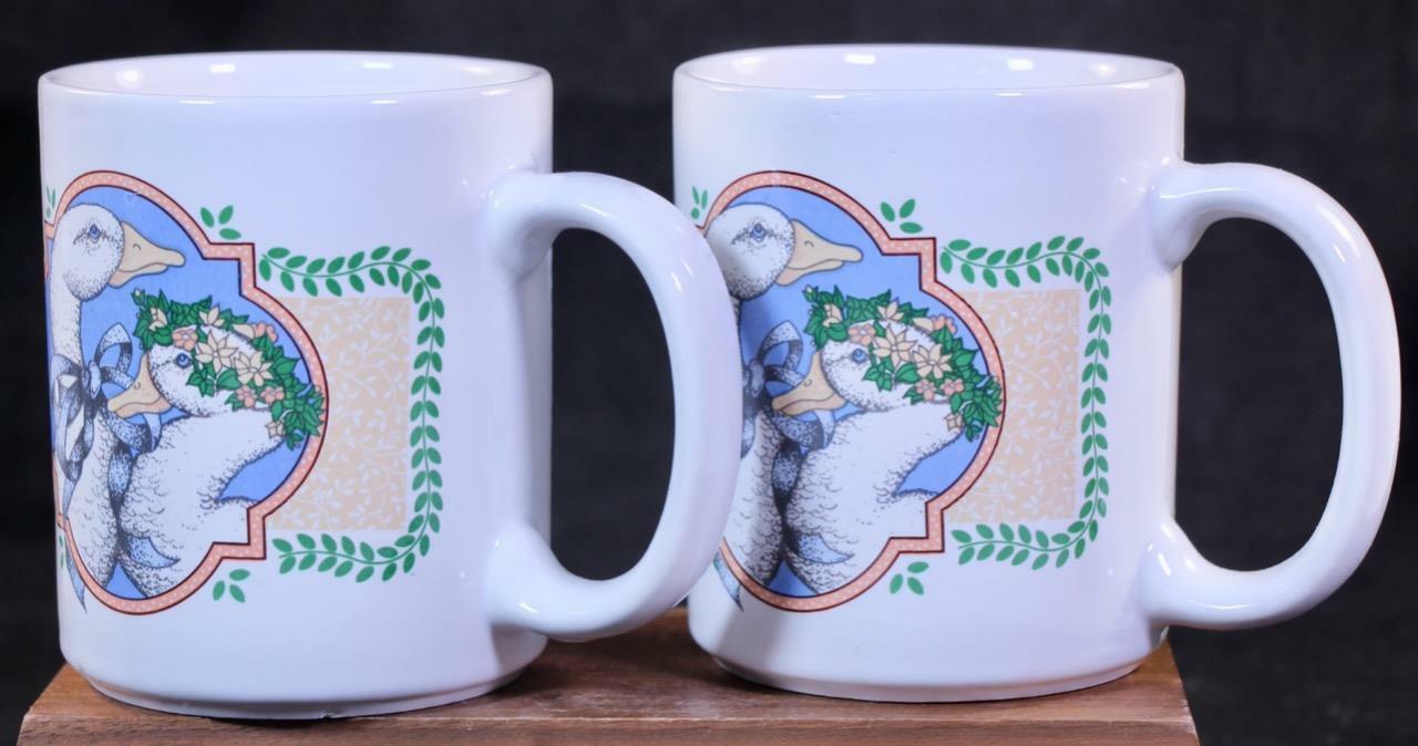 NEW 1990 Two Matching Duck/ Goose Mugs In Box. Old Stock