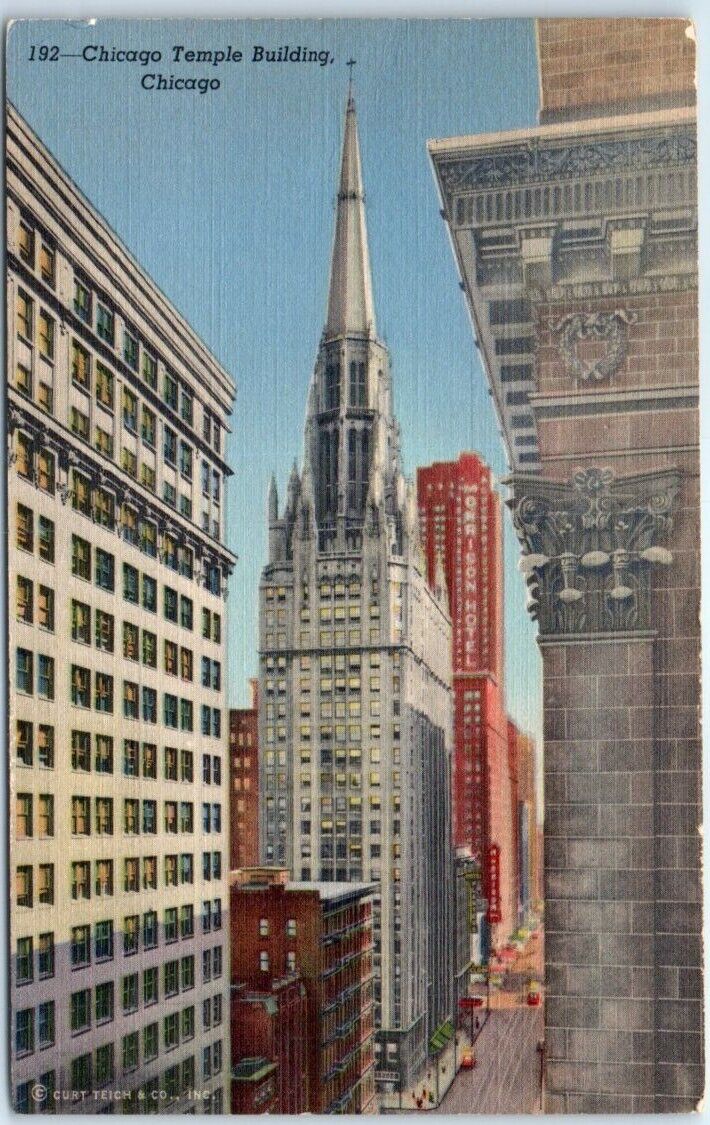 Postcard - Chicago Temple Building, Chicago, Illinois, USA